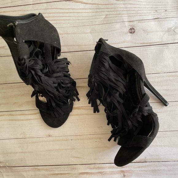 Gojane black fringe heels - Picture 2 of 5